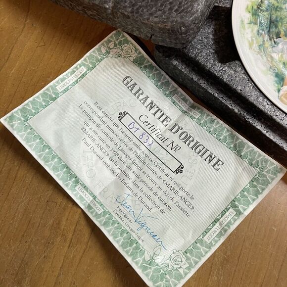 Limoges-Turgot Marie-Ange Collectible Plate by Paul Durand Vintage 1978 - Picture 2 of 7